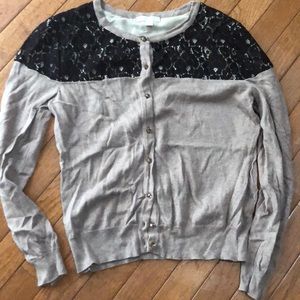 New York & Company lace button down cardigan
